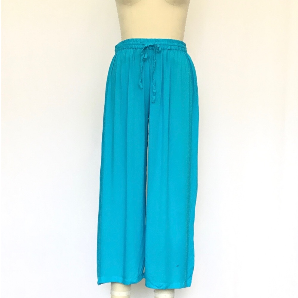 Connection 18 Pants Wide Leg Flowy Drawstring waist 100% rayon